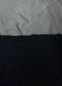 Black Smocked Tube Top