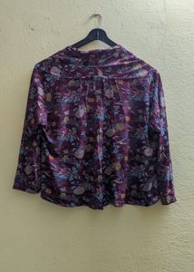 Maroon Floral Shrug