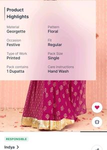 Nikhilthampi×Indya Pink Floral Print Dupatta