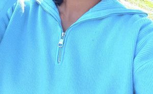 Light Blue Zip-Up Sweatshirt