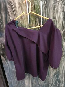 Chic Purple One-Shoulder Top