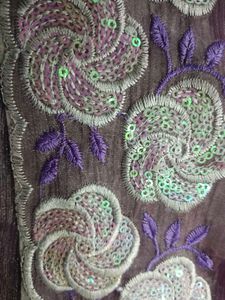 Elegant Floral Embroidered Saree