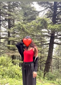 Zara Red Spaghetti Strap Bodysuit