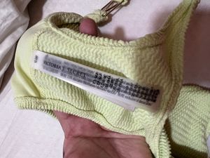 VS Lime Green Textured Bikini Top