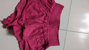 Hot Pink Mini Shorts - Smocked Waist