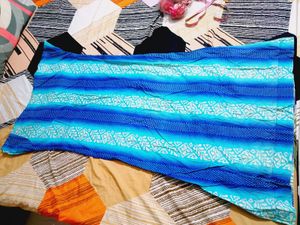 Blue Striped Cotton Maxi