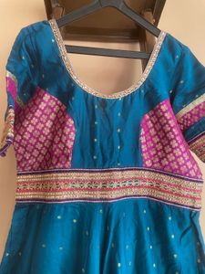 Teal & Pink Indian Dress