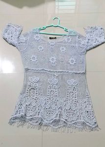 Sheer Lace Crochet Top