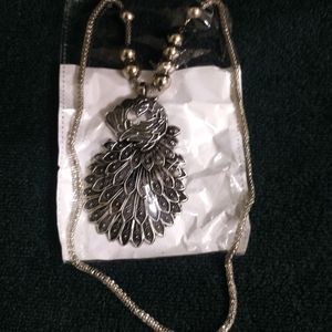 Oxidised silver metallic necklace (each for 140/-)