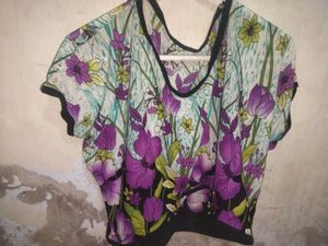 Floral Print Loose Fit Top