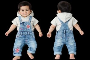 Cute Denim Overalls &amp; T-Shirt Set