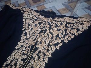 Elegant Black Embroidered Gown