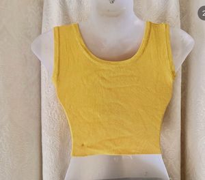 Yellow "Romeo" Crop Top