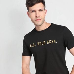 US Polo Assn. Black Graphic T-Shirt