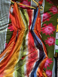 Colorful Striped Cover-Up Dress