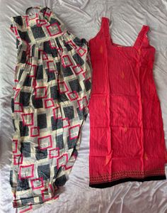 Women’s Pink Patiala Suit Set | Size M | Good