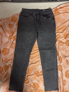 Charcoal Grey Straight Leg Jeans