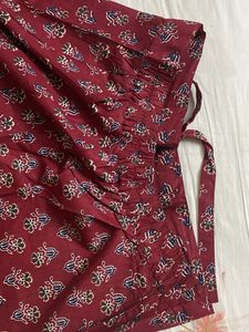 Maroon Printed cotton Palazzos