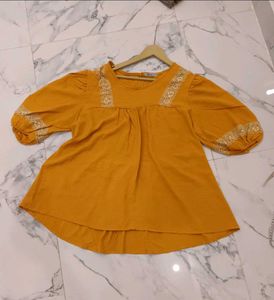 Mustard Yellow Tunic Top