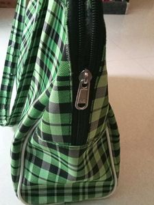 Green Plaid Travel Bag