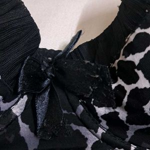 Y2k Vintage Leopard Print Babydoll Dress
