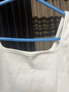 Ribbed Square Neck Tank Top