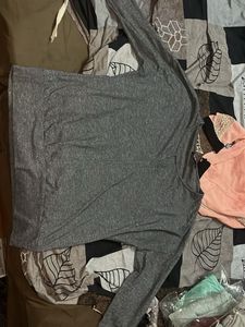 Cozy Grey Long Sleeve Top