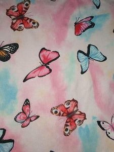 Cute Butterfly Print Tie-Dye T-Shirt