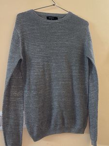 Sparkly Grey Knit Sweater