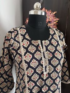 Elegant Printed Cotton Kurta