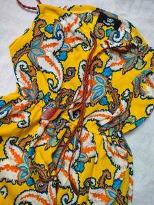 Yellow Paisley Dress