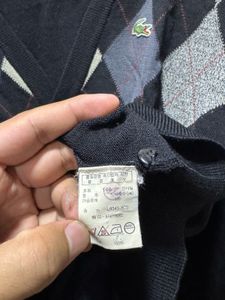 Lacoste Pure Wool Black Cardigan
