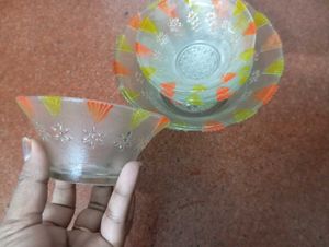 Glass Dessert small 5 &amp; 1 big Bowls