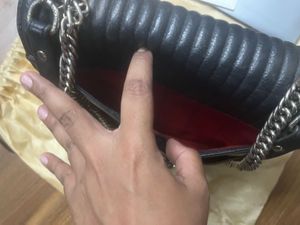 Original Da Milano leather Black Quilted Handbag
