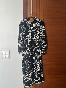 Black &amp; White Print Dress