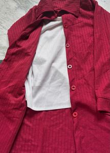 Stylish Red Textured Jacket