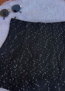 Sparkly Black Mini Skirt