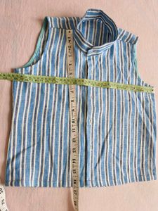Brand New Handmade Sleeveless Crop Shirt Top (Size