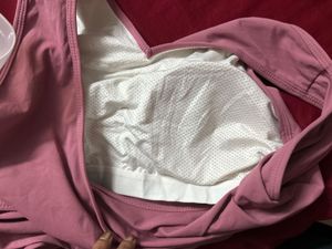 V-Neck Sleeveless Pink Crop Top