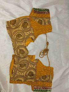 Embellished Brown Net Saree with blouse
