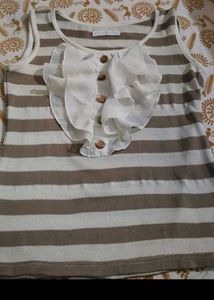 Striped Tank Top with Ruffles