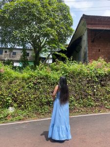 Flowy Blue Maxi Dress