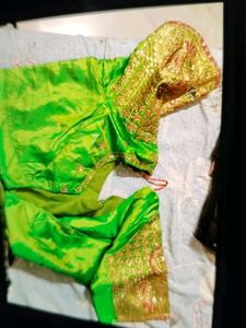 Green Embroidered Sari Blouse