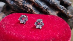 Elegant Round-Cut Stud Earrings