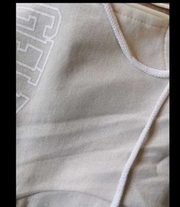 Two-Tone Graphic Zip-Up Hoodie