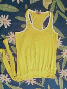 Puma Yellow Racerback Tank Top