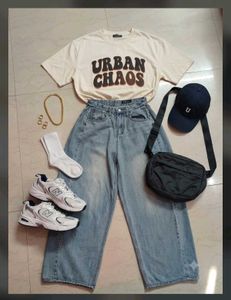 S-BIN JEANS VINTAGE LIGHT WASH WIDE LEG BARREL JEA