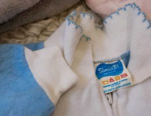 Very Cute Baby rumpar Hanky And Cardigan