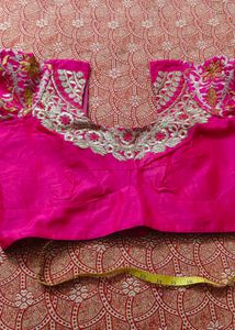 Saree WithDesigner Embroidered Blouse