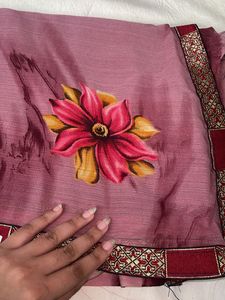 Beautiful Floral Print Saree